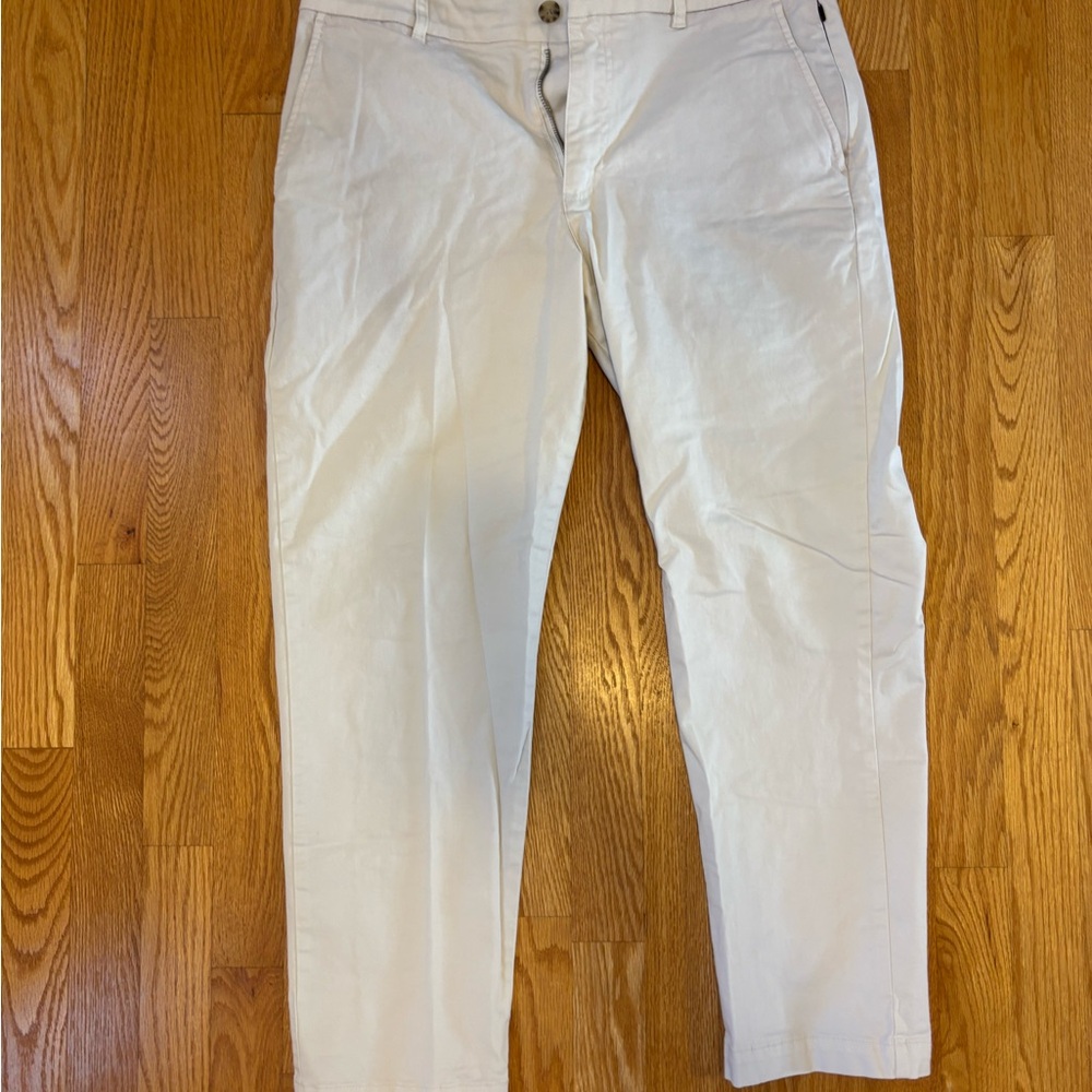 Simple Cream Chinos Classic Style